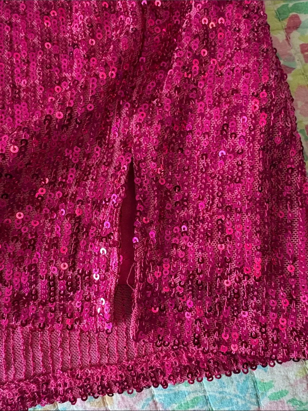 art class Fuchsia Sequin Mini Skirt